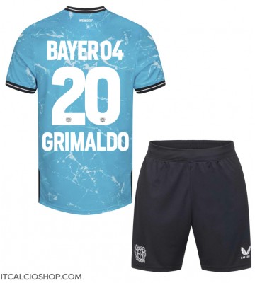 Bayer Leverkusen Alejandro Grimaldo #20 Terza Maglia Bambino 2023-24 Manica Corta (+ Pantaloni corti)